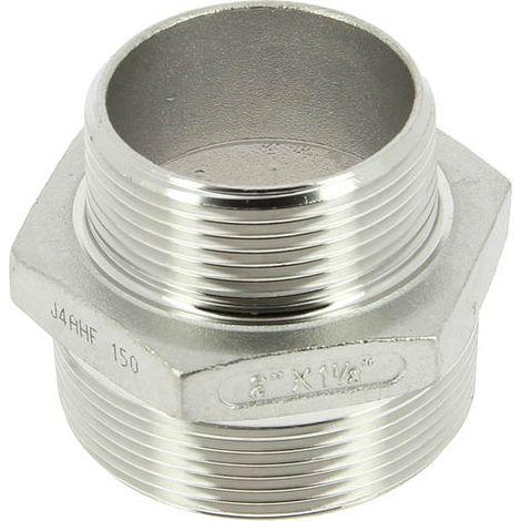 Mamelon inox réduit Mâle 2"-1"1/2