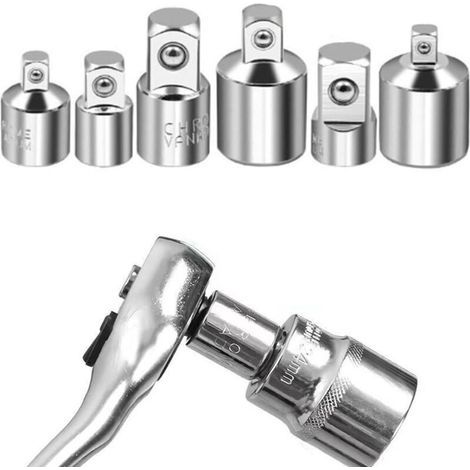 Jeu d'Adaptateurs. Adaptateur à Cliquet. Adaptateur de Douille. Jeu D'Augmentateurs et Réducteurs. Adaptateurs Réducteurs Pour Douilles. Adaptateur Clé a Cliquet. Adaptateur Douille Cliquet.6 Paquets (1/5)