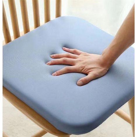 Lot de 2 coussins carrés antidérapants - - bleu marine 40x40x4 cm housses amovibles - pour cuisine bureau voiture intérieur (1/5)