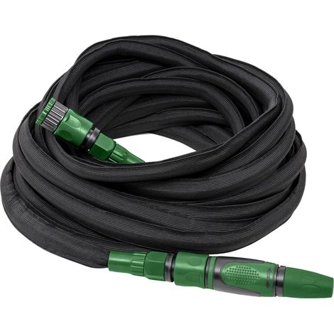 STIER flexibler Gartenschlauch Premium 15m bis 30m, Universeller Gartenschlauch, ausgestattet mit Komfort-Mullti-Jet-Spritzpistole (1/4)