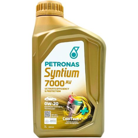 Huile moteur 0W-20 Syntium 7000 AV 1L PETRONAS