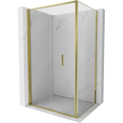 Mexen Exo faltbare Duschkabine 95 x 85 cm, transparent, gold - 816-095-085-50-00