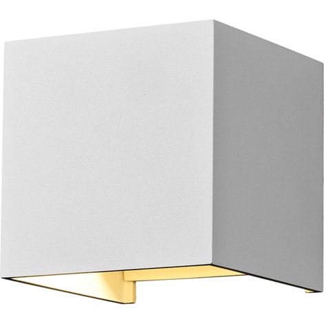 Lampada Da Parete Moderna Da Esterno Metallo Bianco Luce Led 6W Ip54 (1/5)