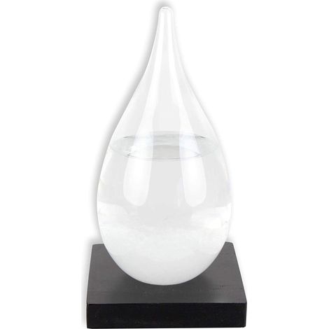 Baromètre Fitzroy FISHTEC verre goutte base bois (1/5)