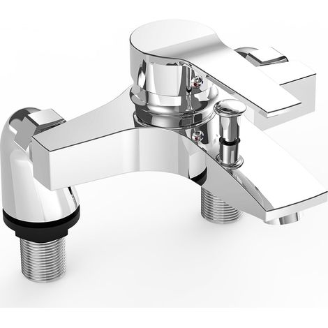 Mitigeur de baignoire moderne à levier unique avec valve en céramique à double sortie pour salle de bain en laiton chromé