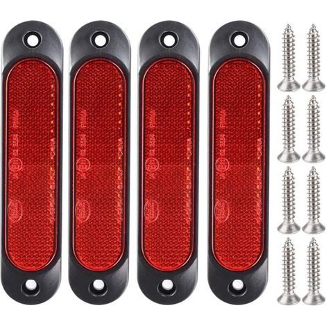 4 pezzi di indicatori di direzione laterali anteriori a LED rossi 12V-24V da 27 LED per rimorchi, camion, autobus, barche, camper, SUV, UTV (1/5)