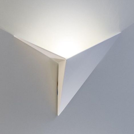 Applique murale LED blanche design épuré diffusion étendue décoration intérieure moderne (1/5)