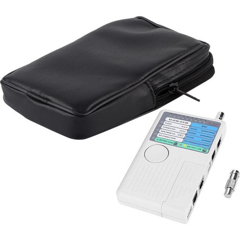 Testeur de câbles réseau LAN portable 4 en 1 avec télécommande RJ11, RJ45, USB et BNC pour câbles UTP et STP
