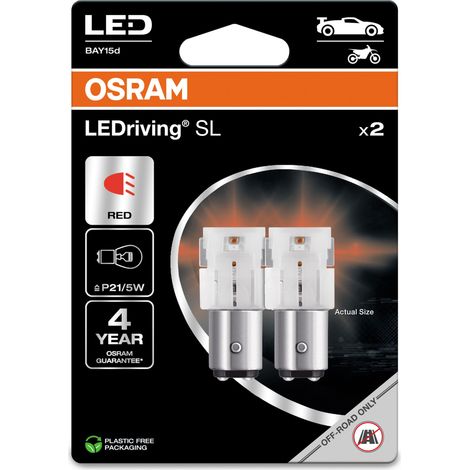 Osram Led Premium New P21/5W Rosso epack.