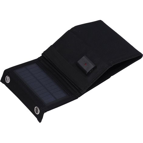Kit panneau solaire 7,5 W portable, sac chargeur solaire pliable 5 en 1 avec mousquetons pour téléphone portable, voiture ou bateau (1/5)