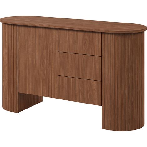 Buffet 1 anta 3 cassetti Canopée marrone 80cm (1/5)