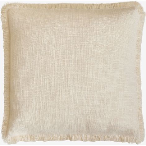 Coussin carré 45x45 cm en coton Soncey SKLUM Blanc Gardenia (1/5)
