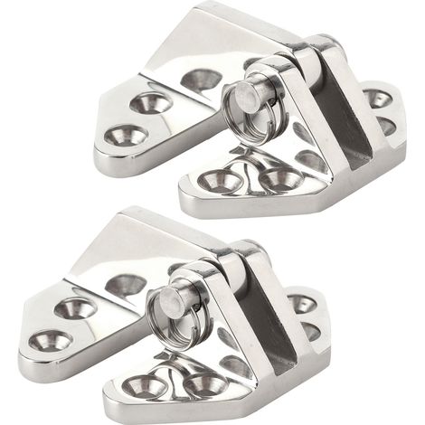Charnière de Trappe Robuste, 2 Pièces de Quincaillerie de Bateau à Broches Amovibles Polies Miroir Marine, Acier Inoxydable 316, Argent, Largement Utilisée dans la Maison, le. (1/5)