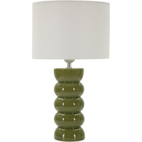 Lampe à Poser en Céramique "Torr" 46cm Vert (1/5)