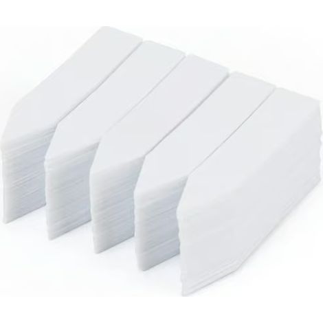 200 mini-étiquettes pour plantes. Étiquettes de 5 x 1 cm. Étiquettes en plastique pour légumes. Étiquettes pour jardin. Blanches. (1/4)