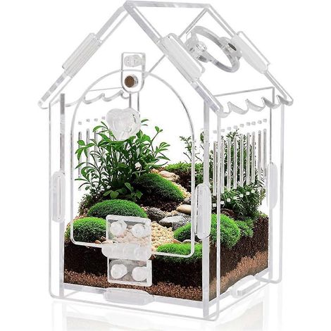 Terrarium für Springspinnen – Innenmaße: 8 x 8 x 14 cm (3,15 x 3,15 x 5,6 Zoll) – Acryl-Terrarium-Set für Vogelspinnen, Gottesanbeterinnen und Reptilien (1/5)