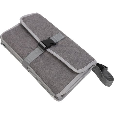 Matelas à langer amovible, imperméable et multifonction avec bandoulière et fermeture éclair, idéal pour les voyages et pour bébé. (1/5)