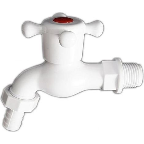 Robinet - vanne d'arrêt en plastique blanc 3/4'' - HP/ZCB3
