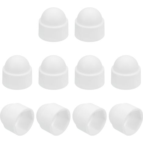 10 Pièces Capuchon de Protection pour Écrou M10x17x20mm Blanc (1/5)