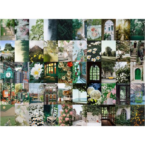 50 Autocollants Paysages Naturels Décoratifs pour Carnet de Voyage, Journal DIY, Valise et Ordinateur Portable - Motifs Écologiques et Esthétiques (1/5)