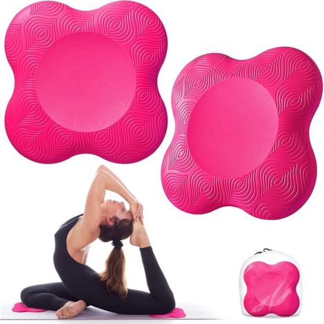 2Pièces Genouillère de Yoga Tapis de Yoga Genouillères Léger,Tapis de Yoga Antidérapants,Yoga Mat pour Protéger les Genoux, les Poignets et les Coudes (1/4)