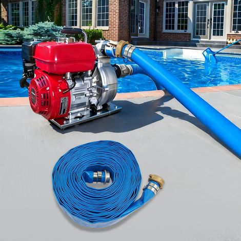 1.5" x 50 ft Pool Backwash Hose Heavy Duty Drain Discharge PVC Lay flat General Purpose Vinyl Hose, Burst Resistant for Water Transfer Sump Pump Pool Filter (1/5)