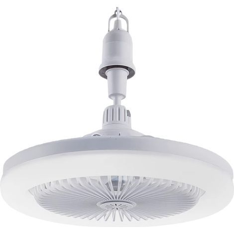 Ventilateur de plafond E27 avec éclairage LED intégré, ventilateur silencieux moderne pour salon chambre cuisine salle à manger, luminaire ventilateur suspendu (1/2)