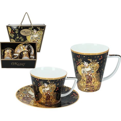 Tassen-Set Gustav Klimt Adela Ceramics Carmani Geschenk (1/5)