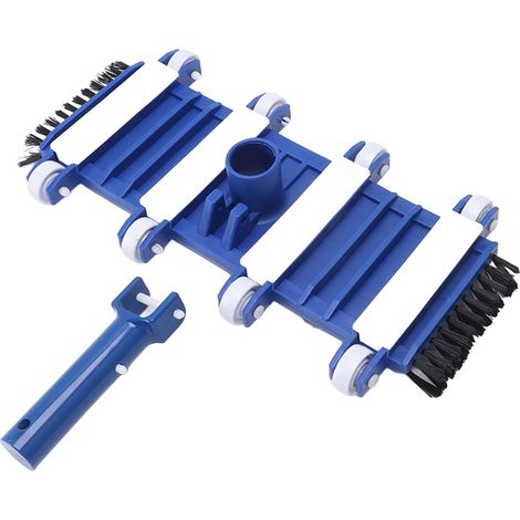 Brosse de piscine avec roues 35 cm pour nettoyage filtre aspiration, tête d'aspirateur équipée (1/5)