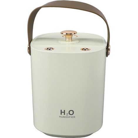 Humidificateur à double pulvérisation de 1,2 L avec veilleuse, alimenté par USB, grande capacité, diffuseur d'air de table pour chambre, bureau ou espace de travail, vert (1/5)