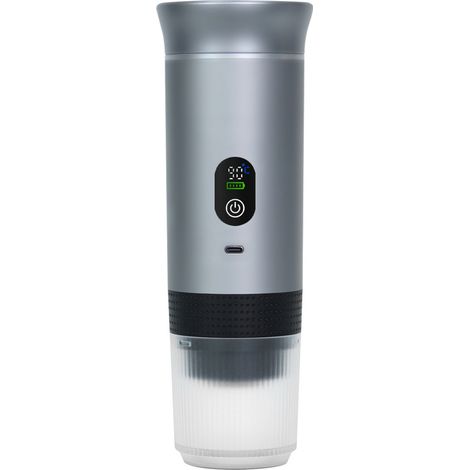 Machine café espresso portable 3 en 1 rechargeable multi capsules argent (1/5)