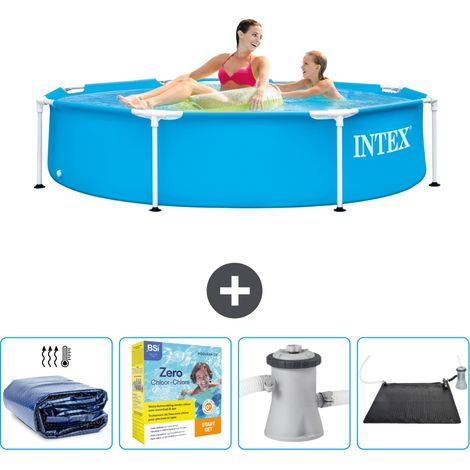 Piscine Intex Cadre Rond - 244 x 51 cm - Bleue - Incluse Accessoire CB11 (1/5)
