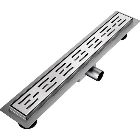 EMKE Shower Drain Linear Drain Invisible Linear Floor Shower Drain, Stainless Steel Drain with Odor Stop and Hair Strainer, High Flow Capacity Channel Drain, 60cm (1/5)
