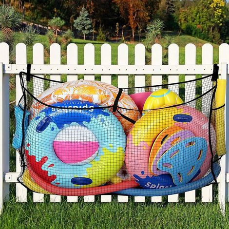 Floating storage net for pool toys – Mesh poolside organizer – Storage bag with straps – Weatherproof – Acocinas (1/5)