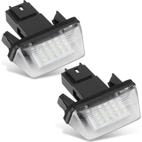 2 pièces Lampe de Plaque d\'immatriculation de Voiture à 18 DEL Gauche et Droite pour C3 2002-2009 / BERLINGO / 306 307 406 5008 (1/4)