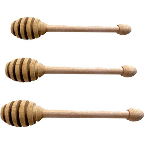 Spargimiele cucchiaio miele set3 bastoncino dosatore in legno di faggio per casa ristorante hotel pub (1/5)