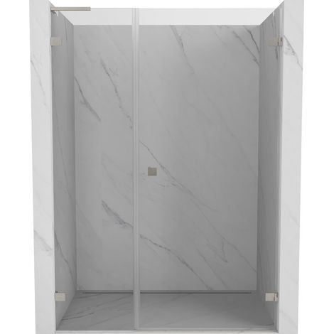 Mexen Lunar-B L porta doccia battente destra 110 cm, trasparente, nichel spazzolato - 832SL-110-050-97-00-P (1/5)