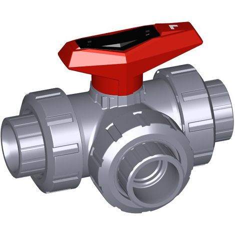 Rotule 3 voies GF 543 horizontale ABS/EPDM d 20 douille/alésage en L