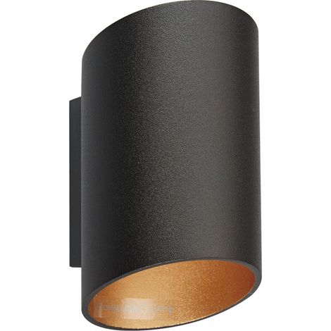 Zumaline SLICE Deckenfluter, Schwarz, Gold, 1x G9