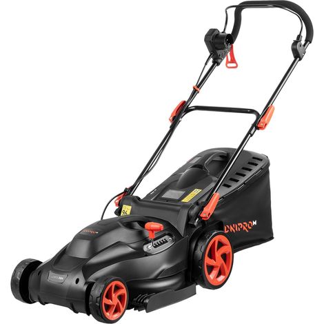 Cortacésped eléctrico Dnipro-M 1600W, 38cm, 6 alturas 20-70 mm y recogedor de 45 l. 38N (1/5)