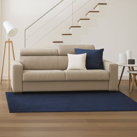 Talamo Italia Sofa cama Aiko, Sofá de 3 plazas, 100% Made in Italy, Sofá de salón con apertura giratoria, con reposacabezas ajustable y reposabrazos estándar, Cm 220x95h85, Beige, con embalaje reforza (1/5)