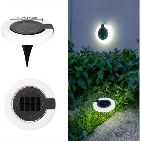 Lampes solaires enterrées, éclairages d'ambiance étanches pour balcon et jardin, veilleuses décoratives pour escaliers et marches. (1/5)
