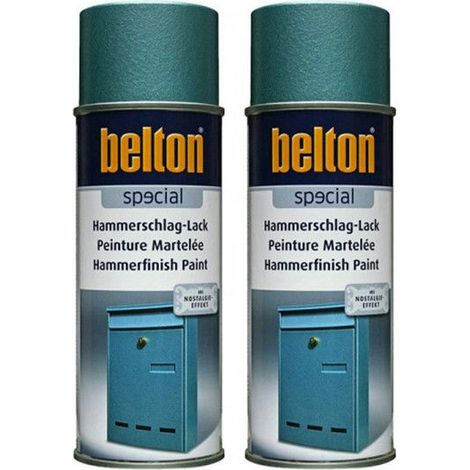 2 bombes de peinture Belton Special bleu martelé 400ml
