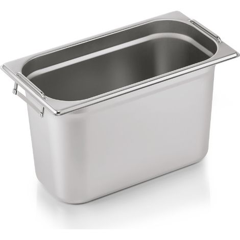 Bac inox GN 1/3 H 200 mm 7 ltr poignées rabattables GN CORE - Was Germany (1/2)