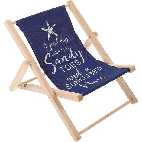 Chaise de plage artificielle, modèle paysage, chaise de plage en bois, style méditerranéen-21.5X20CM
