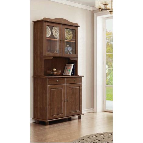 Domo Mea Credenza Imbuya in Pino Massiccio - 4 Ante e 2 Cassetti