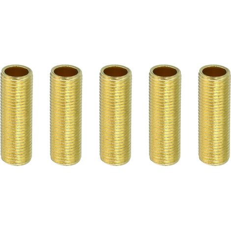 5 Adaptateur Fileté M10, Laiton Creux 30mm, Raccord Tuyau Lampe, Pour Lustre Et DIY (1/5)