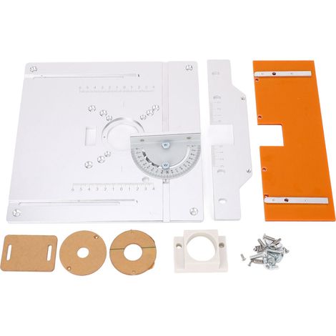 Plaque d'insertion en aluminium pour table de défonceuse, table pour établis de menuiserie, outils à bois, fraiseuse, machine à affleurer (1/5)