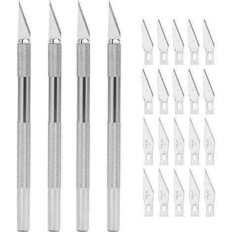 Präzisions-Bastelmesser-Set mit 20 Ersatzklingen und Schutzkappe