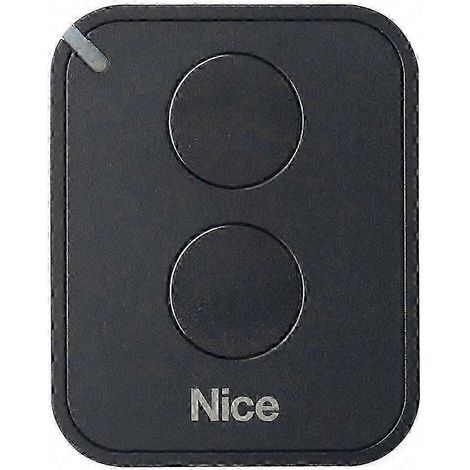 Télécommande NICE FLO2RE pour portails et portes de garage, émetteur 2 boutons ON2E/A compatible avec les modèles NICE RB400 et RB1000, noire (1/5)